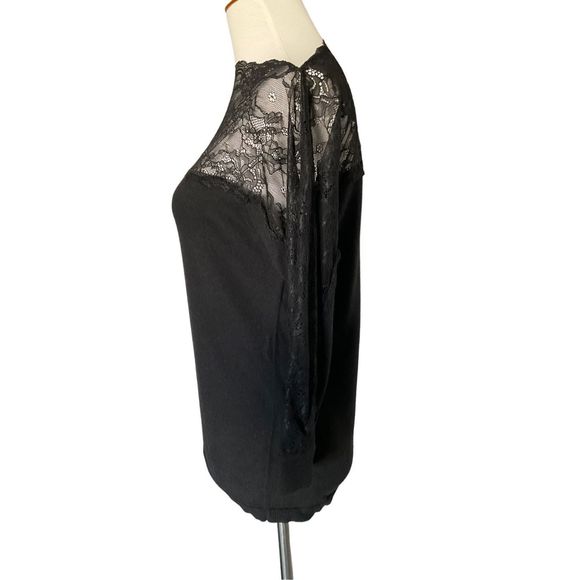 Roz & Ali Lace Black Lace top with sweater bottom - Picture 3 of 9